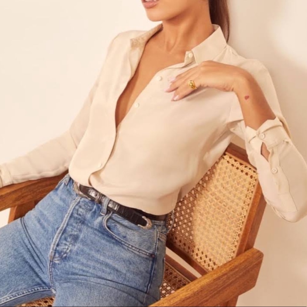 Reformation Anne Button Down Blouse - image 2